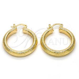 Argolla Mediana 02.170.0184.30 Oro Laminado, Diamantado, Tono Dorado