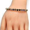 Collar y Pulsera 06.284.0001.2 Oro Laminado, con Multicolor Zirconia Cubica, Pulido, Tono Dorado