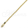 Gargantilla Basica 04.65.0179.18 Oro Laminado, Diseño de Rolo, Pulido, Tono Dorado (Grosor 03 MM, 18 Pulgadas de Largo)