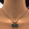 Dije Elegante 05.179.0054 Oro Laminado, Diseño de Corazón y Amor, con Blanca Zirconia Cubica, Pulido, Tono Dorado