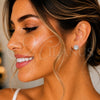 Arete Dormilona 02.186.0027 Plata Rodinada, con Zirconia Cubica Blanca y Micro Pave Blanca, Pulido, Rodinado