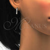 Argolla Huggie 02.186.0044.10 Plata Rodinada, con Zirconia Cubica Blanca, Pulido, Rodinado
