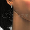 Argolla Huggie 02.186.0045.10 Plata Rodinada, con Zirconia Cubica Blanca, Pulido, Rodinado