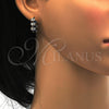 Argolla Huggie 02.237.0021.4.15 Oro Laminado, Diseño de Baguette, con Zafiro Azul and Blanca Zirconia Cubica, Pulido, Tono Dorado