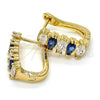 Argolla Huggie 02.237.0023.4.15 Oro Laminado, con Zafiro Azul and Blanca Zirconia Cubica, Pulido, Tono Dorado
