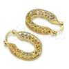Argolla Pequeña 02.102.0016.20 Oro Laminado, Pulido, Tres Tonos