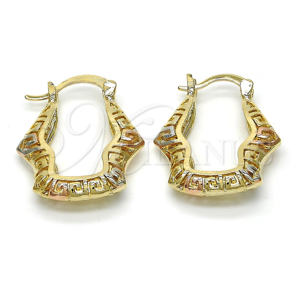 Argolla Pequeña 02.102.0028.25 Oro Laminado, Pulido, Tres Tonos