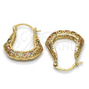 Argolla Pequeña 02.102.0015.25 Oro Laminado, Diseño de Llave Griega, Pulido, Tres Tonos