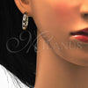 Argolla Huggie 02.267.0015.3.25 Oro Laminado, con Granate and Blanca Zirconia Cubica, Pulido, Tono Dorado