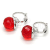 Arete Gancho Frances 02.179.0002.4 Rodio Laminado, con Swarovski Elements Light Siam, Pulido, Rodinado
