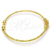 Aro Individual 07.193.0002 Oro Laminado, Diseño de Flor, con Blanca Micro Pave, Diamantado, Tono Dorado (03 MM Thickness, One size fits all)