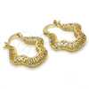 Argolla Pequeña 02.102.0008.25 Oro Laminado, Diseño de Llave Griega, Pulido, Tres Tonos