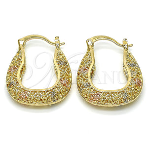 Argolla Pequeña 02.102.0023.25 Oro Laminado, Pulido, Tres Tonos
