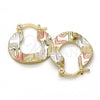 Argolla Pequeña 02.65.2623.20 Oro Laminado, Diamantado, Tres Tonos