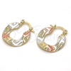 Argolla Pequeña 02.65.2623.20 Oro Laminado, Diamantado, Tres Tonos