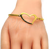Aro Individual 07.110.0009.05 Acero Inoxidable, Diseño de Corazón, Pulido, Tono Dorado (04 MM Thickness, Size 5 (2.50 Diameter))