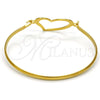 Aro Individual 07.110.0009.05 Acero Inoxidable, Diseño de Corazón, Pulido, Tono Dorado (04 MM Thickness, Size 5 (2.50 Diameter))