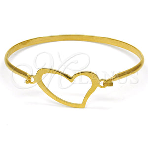 Aro Individual 07.110.0009.05 Acero Inoxidable, Diseño de Corazón, Pulido, Tono Dorado (04 MM Thickness, Size 5 (2.50 Diameter))