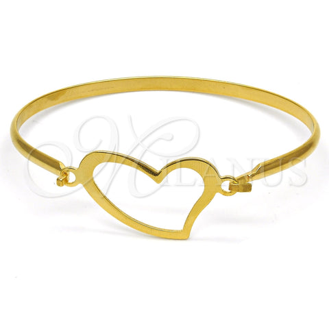 Aro Individual 07.110.0009.05 Acero Inoxidable, Diseño de Corazón, Pulido, Tono Dorado (04 MM Thickness, Size 5 (2.50 Diameter))