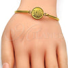 Aro Individual 07.110.0015.04 Acero Inoxidable, Diseño de Amor, Pulido, Tono Dorado (04 MM Thickness, Size 4 (2.25 Diameter))