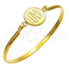 Aro Individual 07.110.0015.04 Acero Inoxidable, Diseño de Amor, Pulido, Tono Dorado (04 MM Thickness, Size 4 (2.25 Diameter))