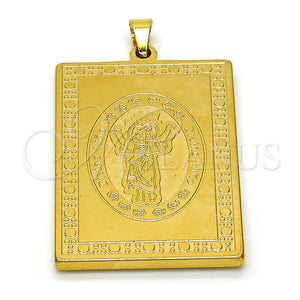 Dije Religioso 05.247.0005 Acero Inoxidable, Diseño de Divino Niño , Pulido, Tono Dorado