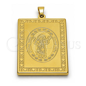 Dije Religioso 05.247.0005 Acero Inoxidable, Diseño de Divino Niño , Pulido, Tono Dorado