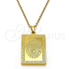 Dije Religioso 05.247.0006 Acero Inoxidable, Diseño de Divino Niño , Pulido, Tono Dorado