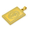 Dije Religioso 05.247.0006 Acero Inoxidable, Diseño de Divino Niño , Pulido, Tono Dorado