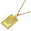 Dije Religioso 05.247.0006 Acero Inoxidable, Diseño de Divino Niño , Pulido, Tono Dorado