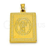 Dije Religioso 05.247.0006 Acero Inoxidable, Diseño de Divino Niño , Pulido, Tono Dorado