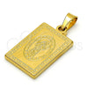 Dije Religioso 05.247.0007 Acero Inoxidable, Diseño de Divino Niño , Pulido, Tono Dorado