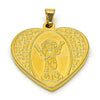Dije Religioso 05.247.0008 Acero Inoxidable, Diseño de Divino Niño y Corazón, Pulido, Tono Dorado