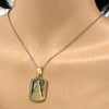 Dije Religioso 05.116.0042 Acero Inoxidable, Diseño de Caridad del Cobre, Pulido, Tono Dorado