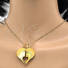 Dije Elegante 05.116.0048 Acero Inoxidable, Diseño de Corazón, Pulido, Tono Dorado
