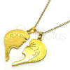 Dije Elegante 05.116.0048 Acero Inoxidable, Diseño de Corazón, Pulido, Tono Dorado