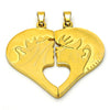Dije Elegante 05.116.0048 Acero Inoxidable, Diseño de Corazón, Pulido, Tono Dorado