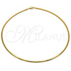Gargantilla Basica 04.265.0001.18 Oro Laminado, Diseño de Herringbone, Pulido, Tono Dorado (03 MM Thickness, 18 Inches Length)