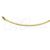 Gargantilla Basica 04.265.0001.18 Oro Laminado, Diseño de Herringbone, Pulido, Tono Dorado (03 MM Thickness, 18 Inches Length)