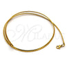 Gargantilla Basica 04.265.0001.18 Oro Laminado, Diseño de Herringbone, Pulido, Tono Dorado (03 MM Thickness, 18 Inches Length)
