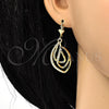 Juego de Arete y Dije de Adulto 10.160.0146 Oro Laminado, con Blanca Cristal, Pulido, Tono Dorado