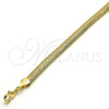 Pulsera Básica 04.213.0065.08 Oro Laminado, Diseño de Cola de Raton, Pulido, Tono Dorado (06 MM Thickness, 8 Inches Length)