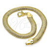 Pulsera Básica 04.213.0065.08 Oro Laminado, Diseño de Cola de Raton, Pulido, Tono Dorado (06 MM Thickness, 8 Inches Length)