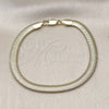 Pulsera Básica 04.213.0065.08 Oro Laminado, Diseño de Cola de Raton, Pulido, Tono Dorado (06 MM Thickness, 8 Inches Length)