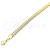 Gargantilla Basica 04.213.0065.30 Oro Laminado, Diseño de Cola de Raton, Pulido, Tono Dorado (06 MM Thickness, 30 Inches Length)