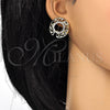 Juego de Arete y Dije de Adulto 10.306.0002 Oro Laminado, con Blanca Cristal, Pulido, Tono Dorado