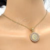 Dije Religioso 05.253.0020 Oro Laminado, Diseño de San Judas y Corazón, Pulido, Tres Tonos