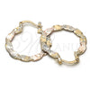 Argolla Mediana 02.170.0187.30 Oro Laminado, Diamantado, Tres Tonos
