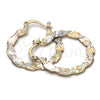 Argolla Mediana 02.170.0187.30 Oro Laminado, Diamantado, Tres Tonos