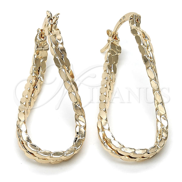 Argolla Pequeña 02.170.0188.15 Oro Laminado, Diamantado, Tono Dorado